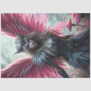 Pink Feathered Fairy Fantasy  Tissue Paper
