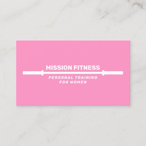  Pink Female Fitness Personal Trainer  Business  Business Card