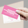 Pink Female Fitness Personal Trainer   Business Card