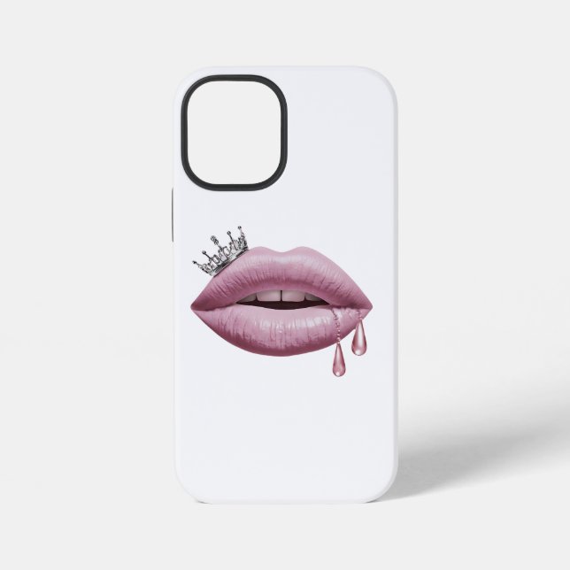  Pink female lips iPhone Case (Back)