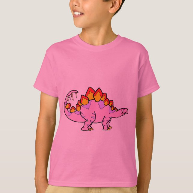 Pink female Stegosaurus T-Shirt (Front)