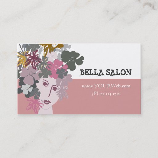 Customizable Feminine Beauty Blooming Goddess Business Cards