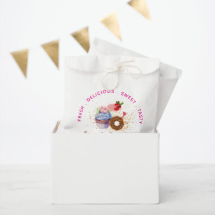 Pink feminine cakes & sweet business  favor bag