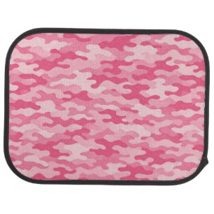 Pink Feminine Camo Pattern Car Floor Mat