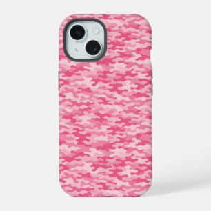 Pink Feminine Camo Pattern iPhone 15 Case