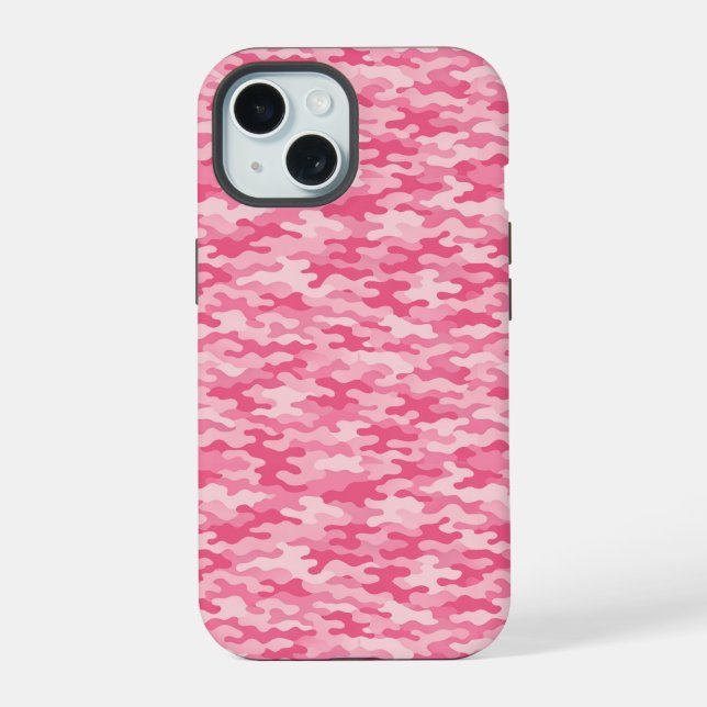 Pink Feminine Camo Pattern Iphone Case (Back)