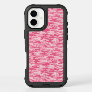 Pink Feminine Camo Pattern iPhone 16 Plus Case