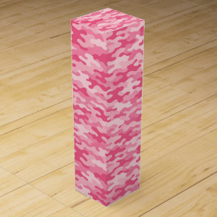 Pink Feminine Camo Pattern Wine Box