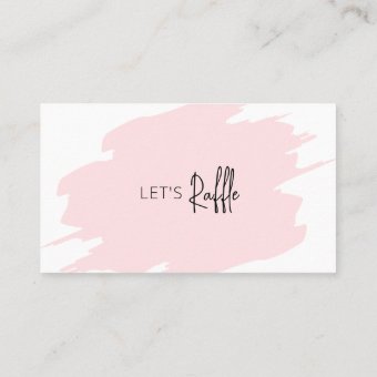 Pink Feminine Cute Business Logo Raffle Ticket | Zazzle
