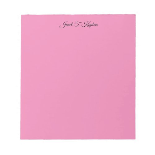 Pink Feminine Elegant Plain Professional Modern Notepad