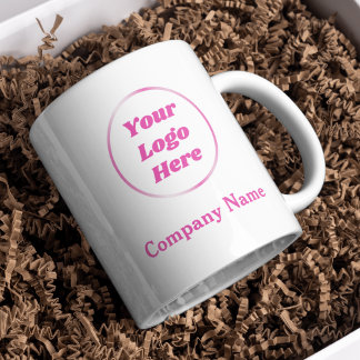 Pink Feminine Girly Business Logo Mug