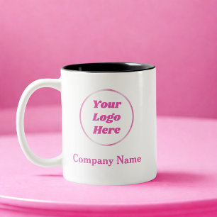 Pink Feminine Girly Business Logo Mug