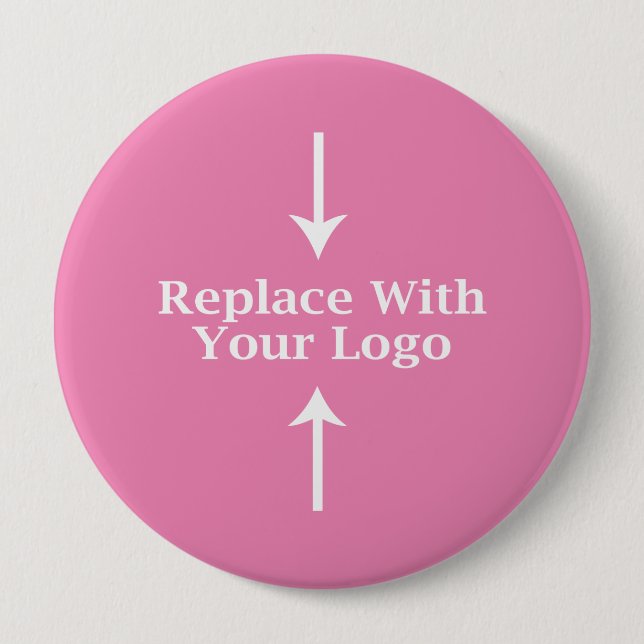 Pink Feminine Logo Button Template (Front)