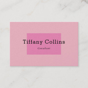 Pink Feminine Pearl Minimalist Professional Modern Business Card