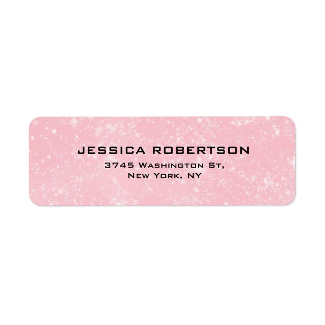 Pink Feminine Plain Elegant Modern Trendy Label (Front)