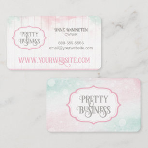 Pink Feminine Watercolour Business Card
