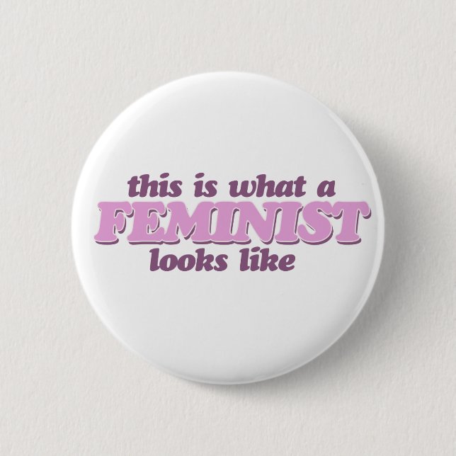 Pink Feminism Button (Front)