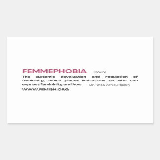 Pink FEMMEPHOBIA Sticker