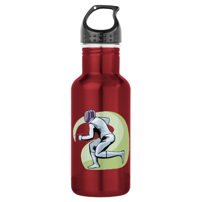 Pink Fencing Water Bottle (Front)