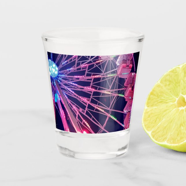 Pink Ferris wheel Shot Glass (Front)