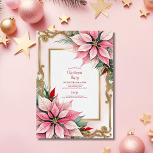 Pink Festive Christmas Party Invitation