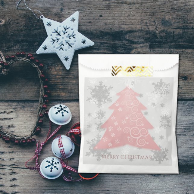 Pink Festive Christmas Tree Favor Bag (Pink Festive Christmas Tree Favor Bag)