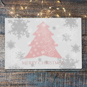 Pink Festive Christmas Tree Laminated Placemat