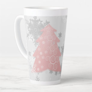 Pink Festive Christmas Tree Latte Mug