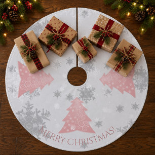 Pink Festive Christmas Tree Skirt