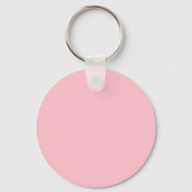 Pink FFC0CB Color - Option to Add Name Keychain (Front)