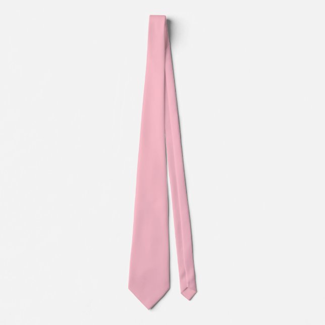 Pink FFC0CB Color - Option to Add Name Neck Tie (Front)
