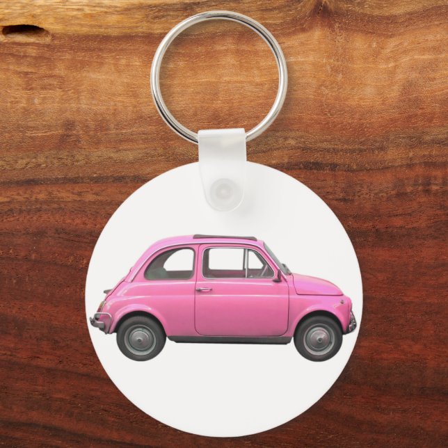 Pink Classic Car Key Ring