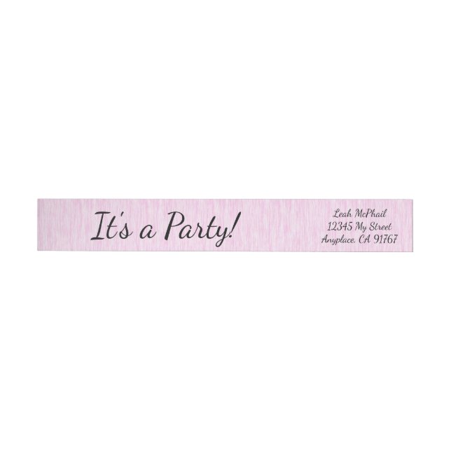 Pink Fiber Wrap Around Label (Individual)