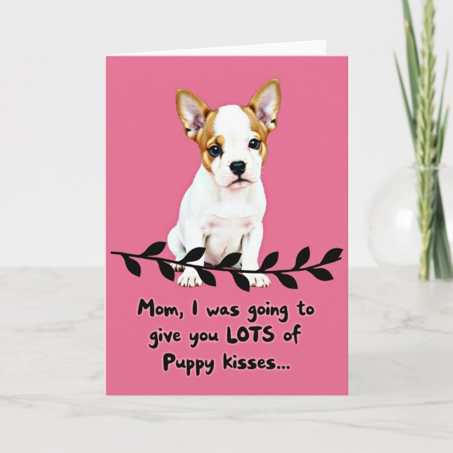 Pink Field Pup Card (Front)