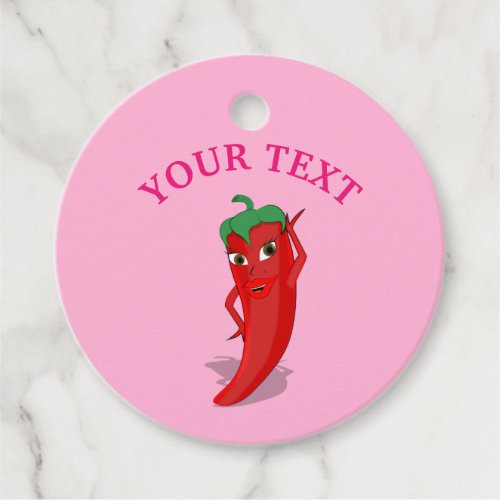 Pink Fiesta Bridal Shower With Red Hot Pepper Diva Favor Tags