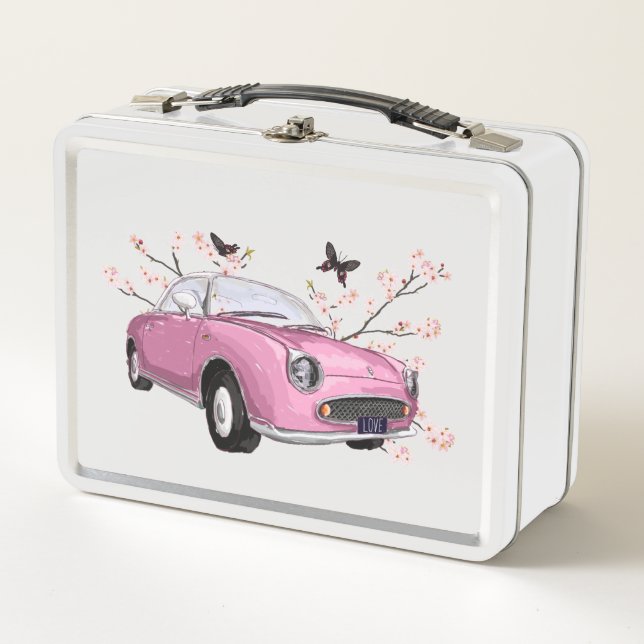 Pink Figaro lunch box - lunchtrommel roze figaro (Front)