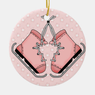 Pink Figure Skates Keepsake Ornament