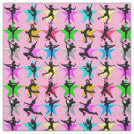 PINK FIGURE SKATING SUPER STAR FABRIC