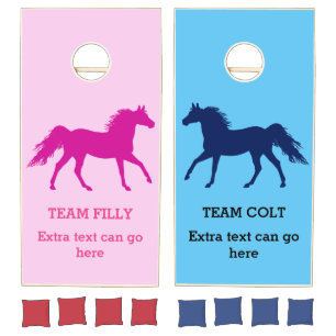 Pink Filly and Blue Colt Cornhole Set