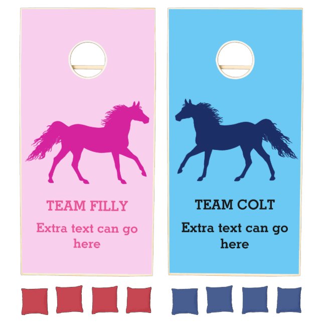 Pink Filly and Blue Colt Cornhole Set (Set)
