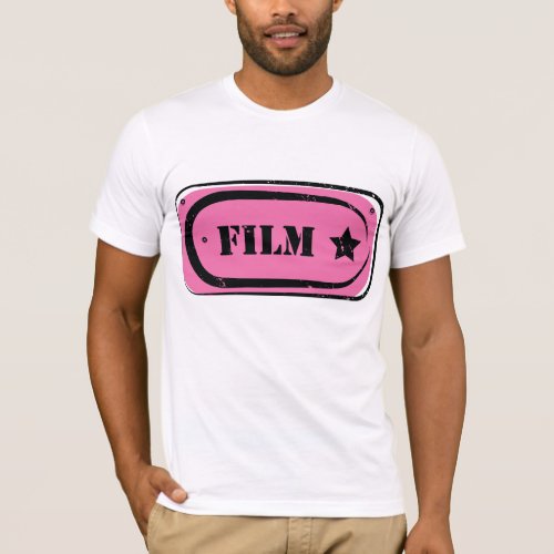 Pink Film Ticket Mens T_Shirt
