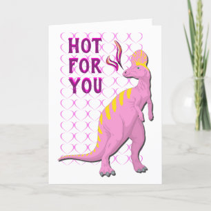 Pink Fire Breathing Dragon-Happy Valentine's Day Card