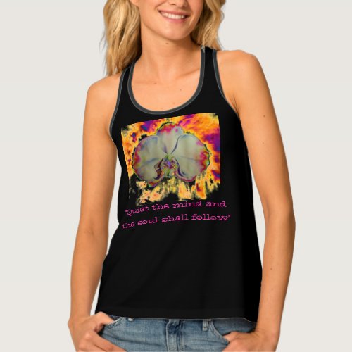 Pink Fire Orchid  surreal watercolor florals  Tank Top