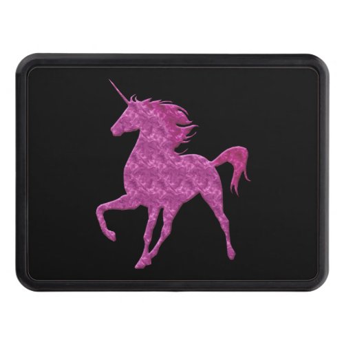 Pink Fire Unicorn Hitch Cover