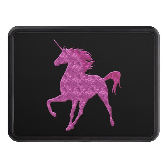 Pink Fire Unicorn Hitch Cover (Front)