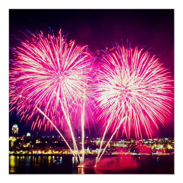 Pink Firework Store Pink Fireworks Poster | Zazzle