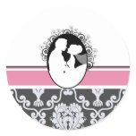 Pink First Kiss Wedding Seal