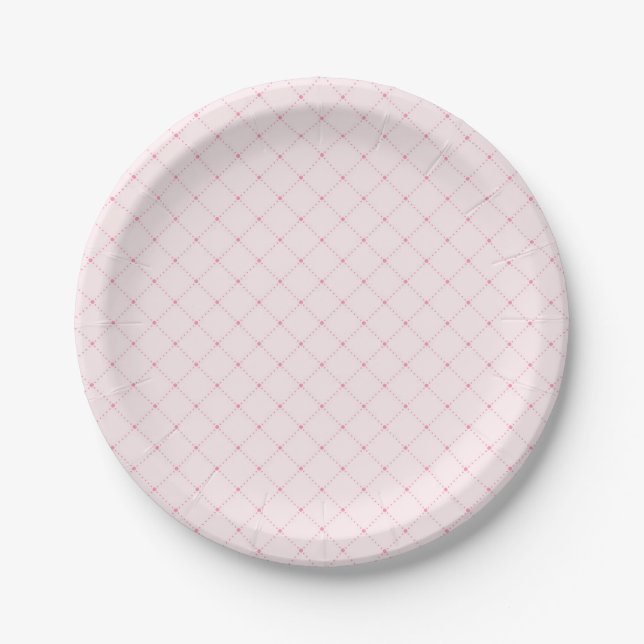 Pink First Rodeo Cowgirl Birthday Paper Plates (Front)