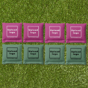 Pink First Set, Green Second Set, Cornhole Bags