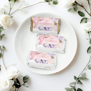 Pink First trip around the sun 1st Girl birthday Hershey's Miniatures